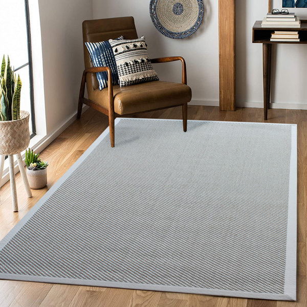 Latitude Run® Handwoven Gray/White Rug Wayfair